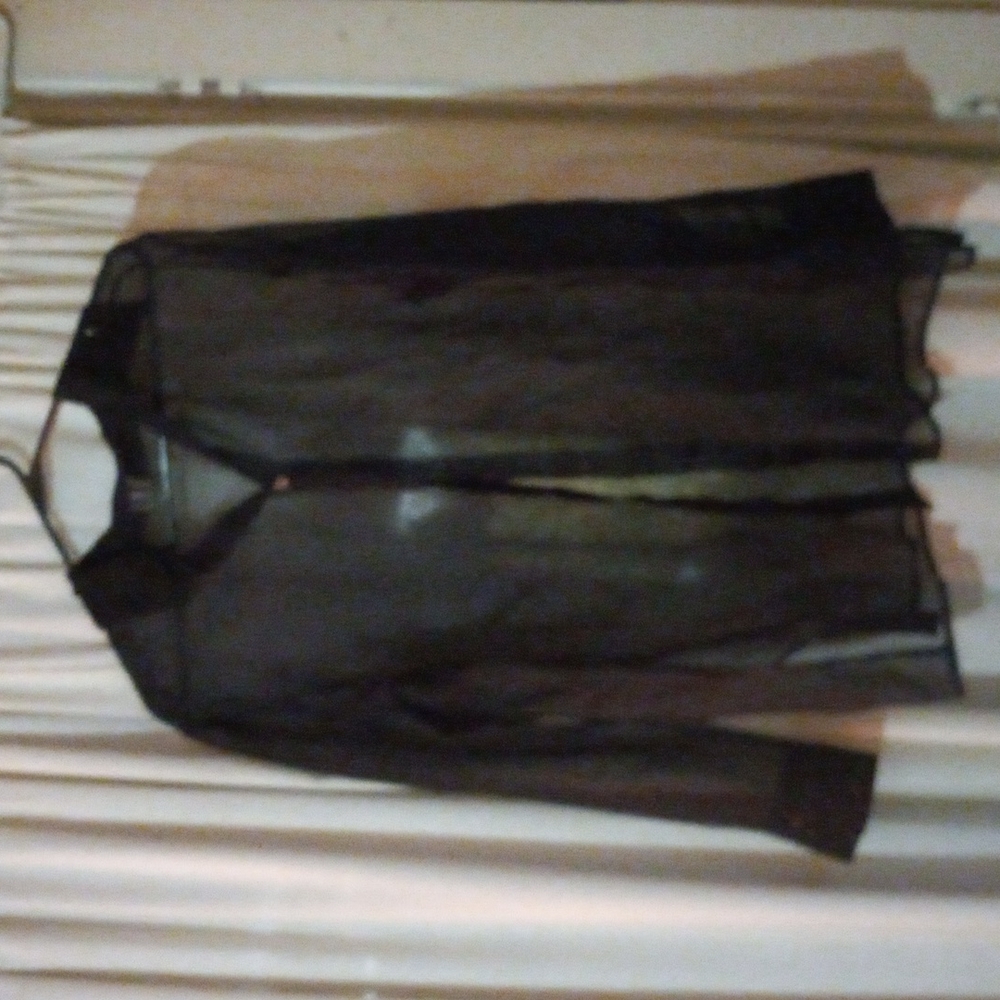 I•N•C Black 100%silk see through sz.14w